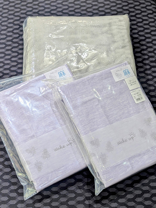 麻シーツ＋綿毛布セット