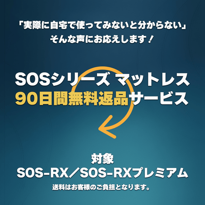 SOSシリーズ マットレス
90日間無料返品サービス